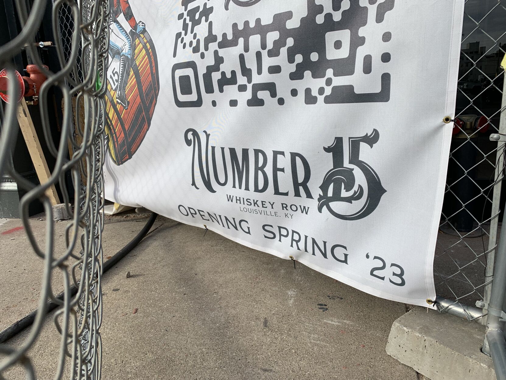 Number 15 construction-sign